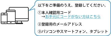 新規登録の準備